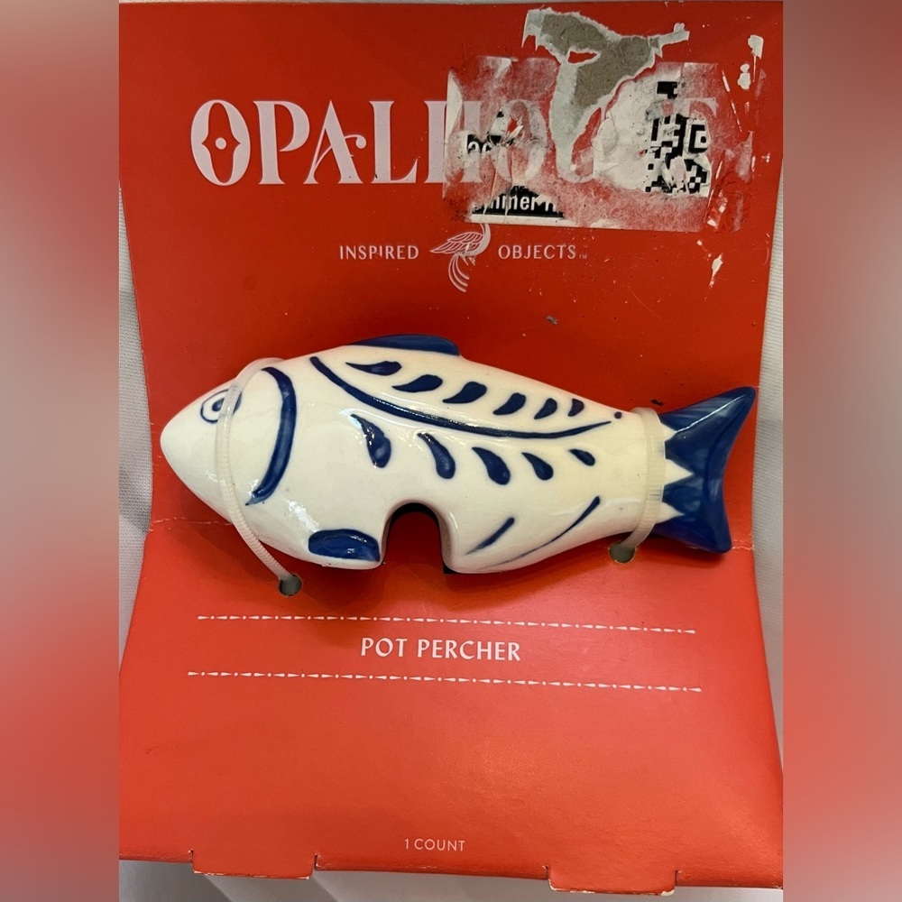 NWT opalhouse fish ceramic pot percher